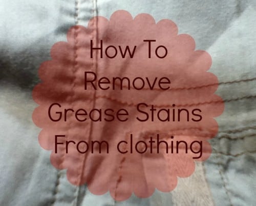 How To Remove Grease Stains From Clothing | The Frugal ...