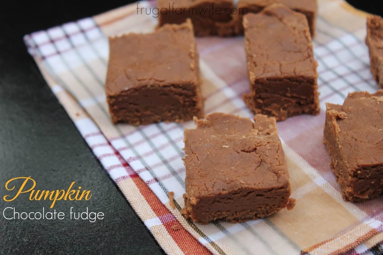 Pumpkin Spice Chocolate Fudge The Frugal Farm Wife