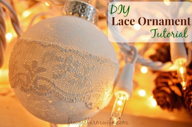 DIY Rustic Lace Ornament Tutorial
