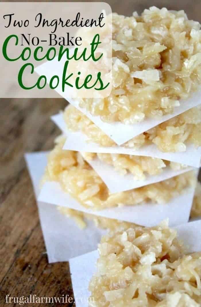 NoBake Coconut Cookies The Frugal Farm Wife