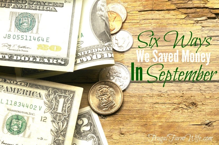 Six Ways We Saved Money In September