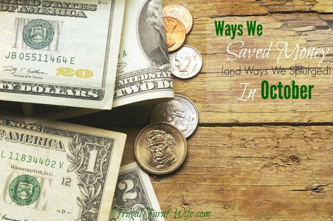 Ways we saved money in October