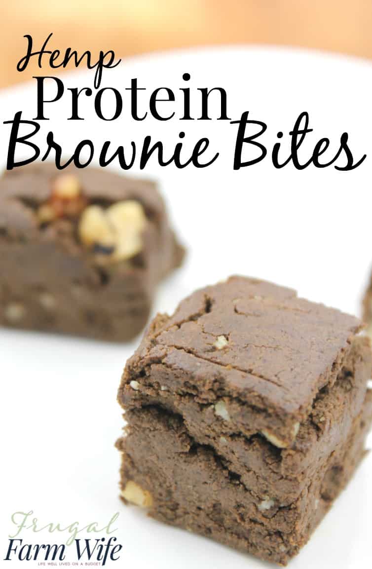 Delicious Hemp Protein Brownie Bites Frugal Farm Wife