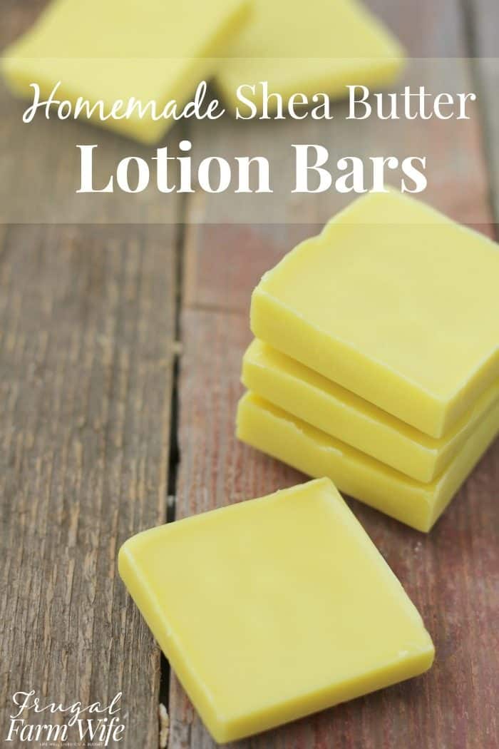 This Homemade Shea Butter Lotion Bar will make your skin so soft, and they're beyond easy to make!