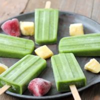 tropical green smoothie pops