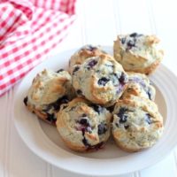 blueberry muffins made with coconut flour