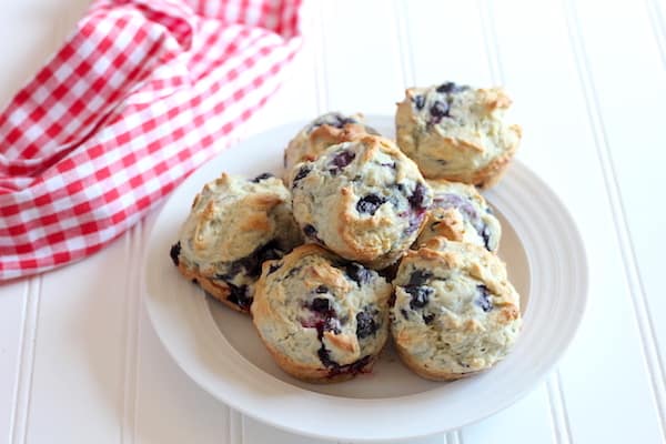 blueberry muffins made with coconut flour