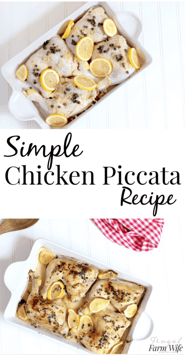 Simple Chicken Piccata Recipe The Frugal Farm Wife