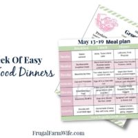 easy real food dinners meal plan