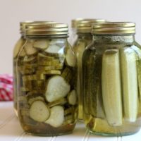 dill pickles in jars