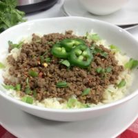 korean beef bowls made in an Instant Pot