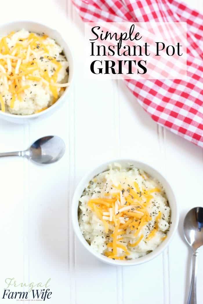 Warm, hearty, but only takes four minutes to cook? Say YES! to instant pot grits!