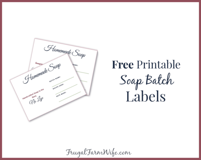 Printable Soap Batch Labels