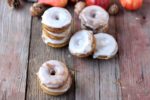 Pumpkin Spice Gluten-Free donuts with vanilla glaze