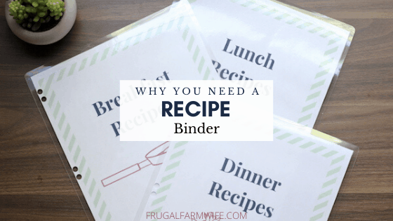 why you need a recipe binder