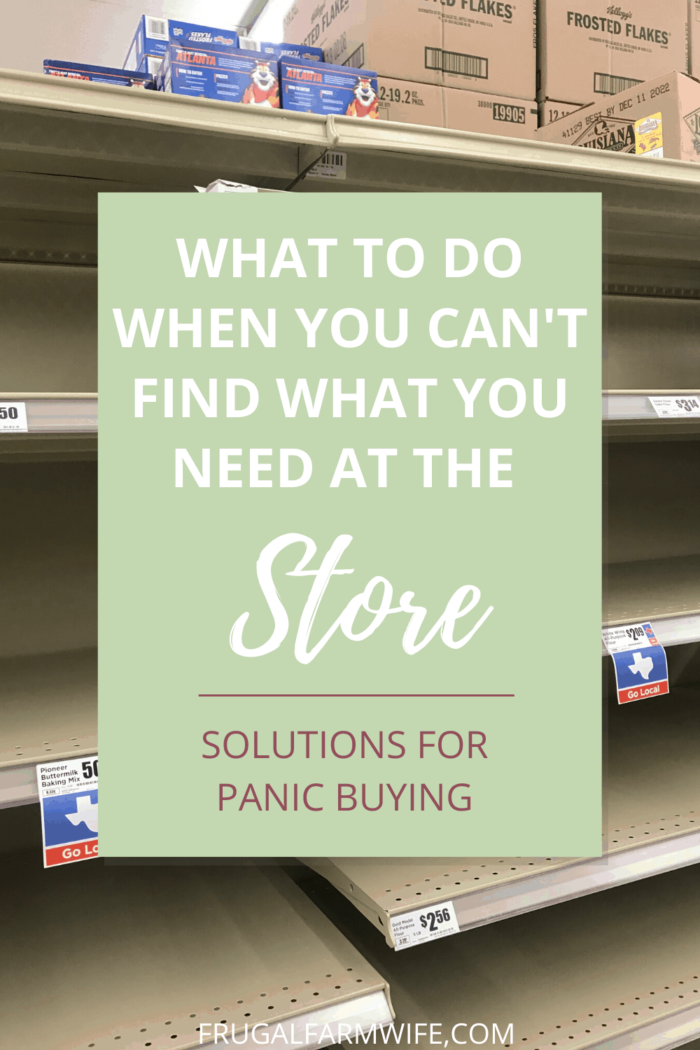 Solutions for when the grocery store shelves are empty