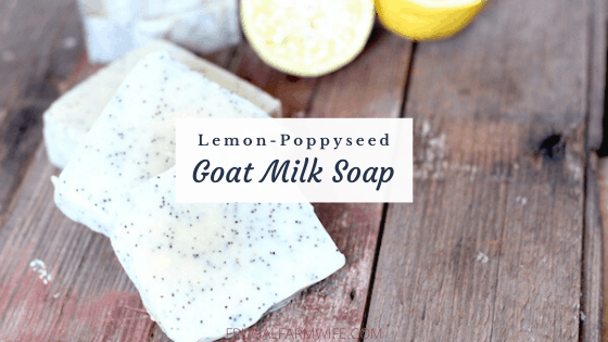 Lemon Poppyseed goat milk soap exfoliating recipe