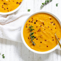soup made with butternut squash