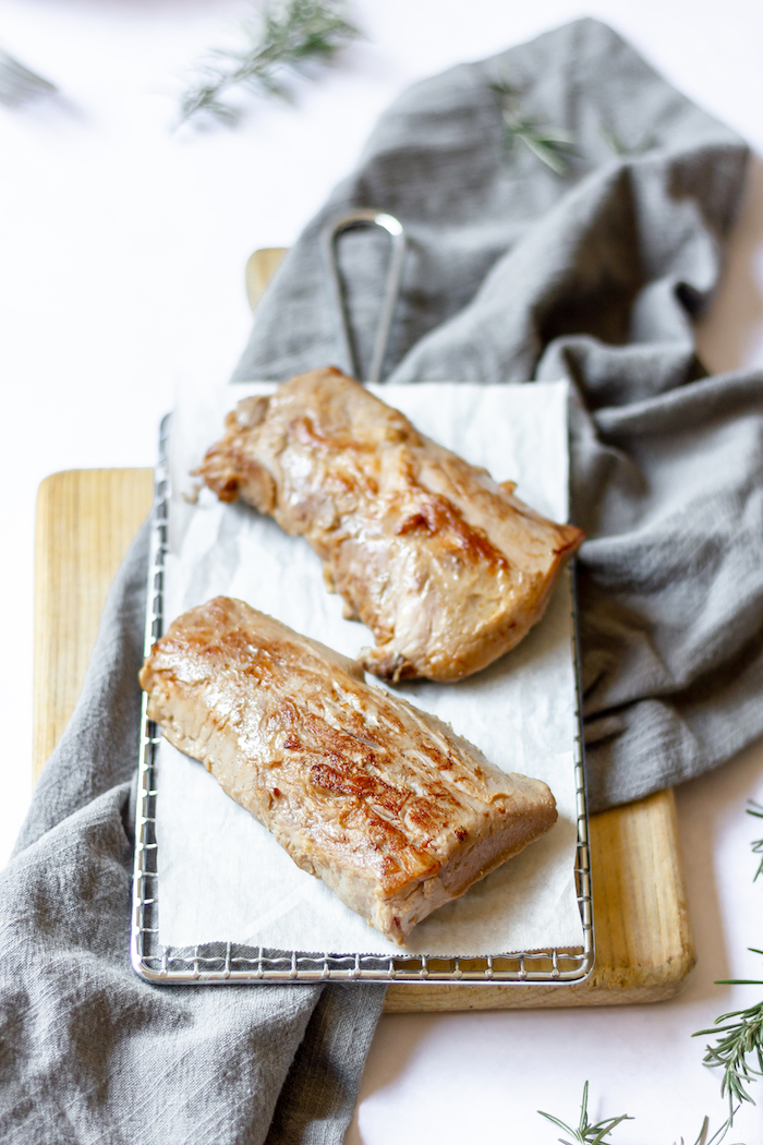 Sous vide pork loin with rosemary tutorial