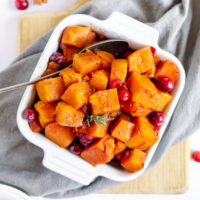 Instant pot butternut and cranberries - so easy - only 5 minutes cook time!