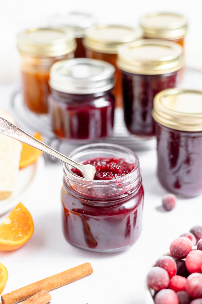 cranberry jam, canned