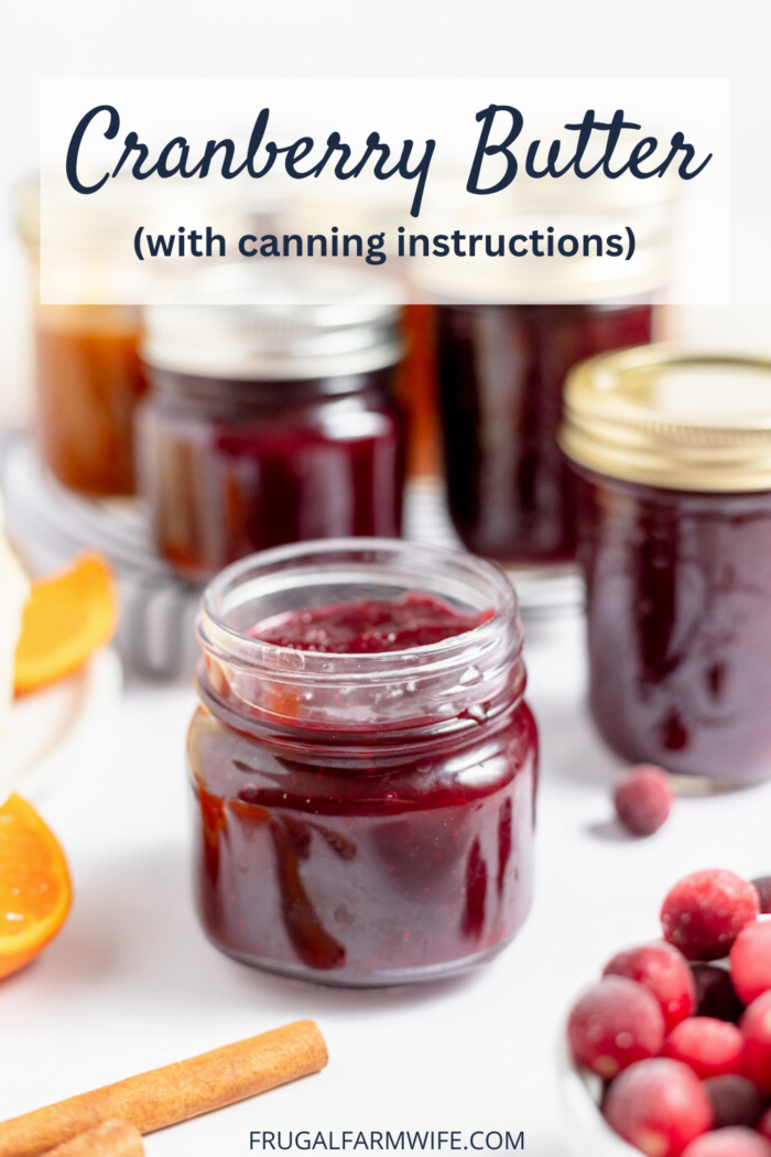 Cranberry butter recipe with canning instructions
