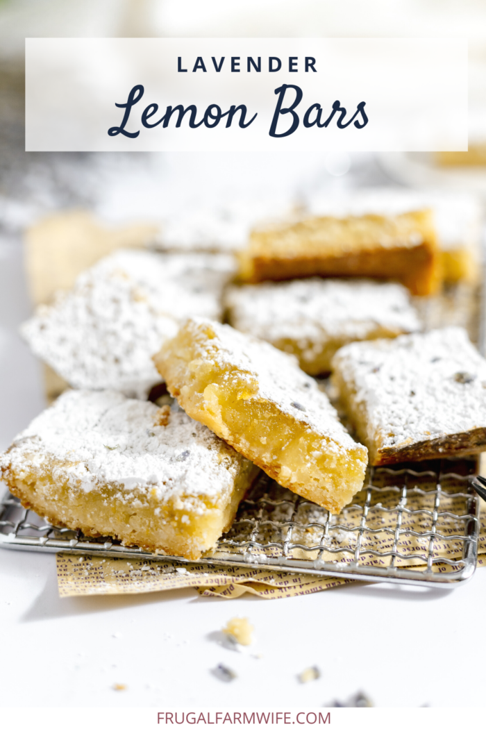 Recipe for lavender lemon bars with gluten free options