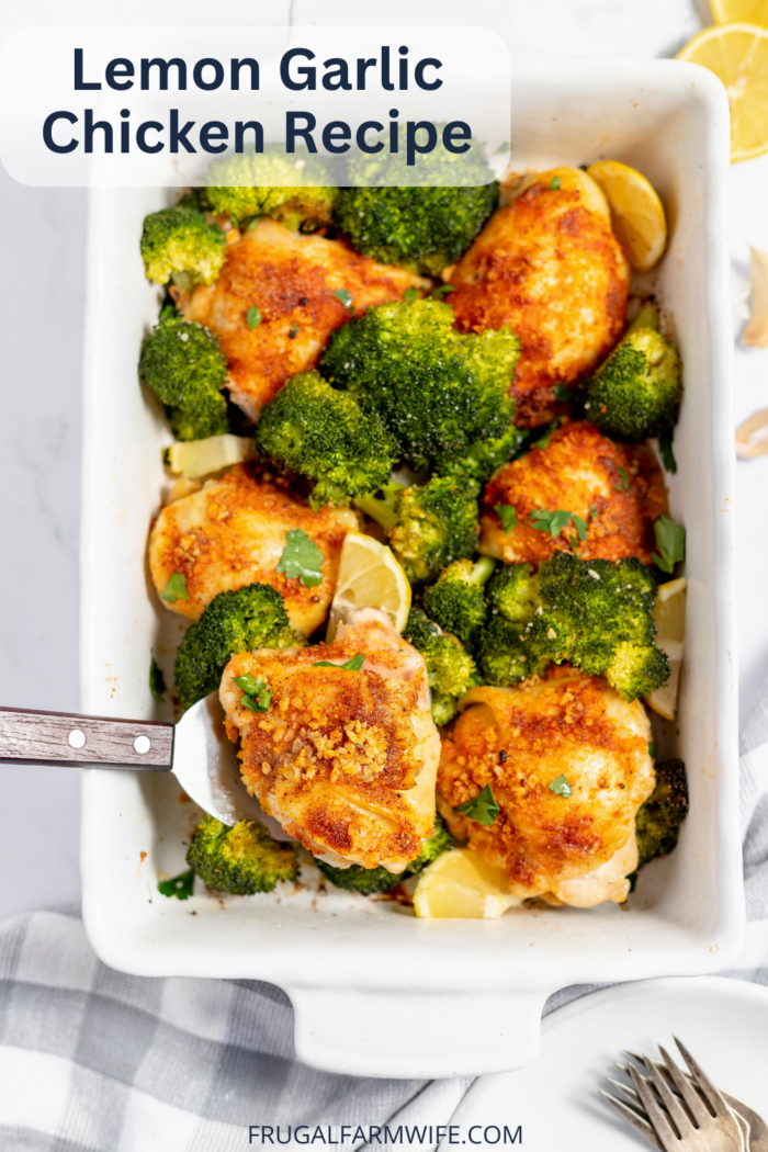 lemon garlic chicken thighs with broccoli