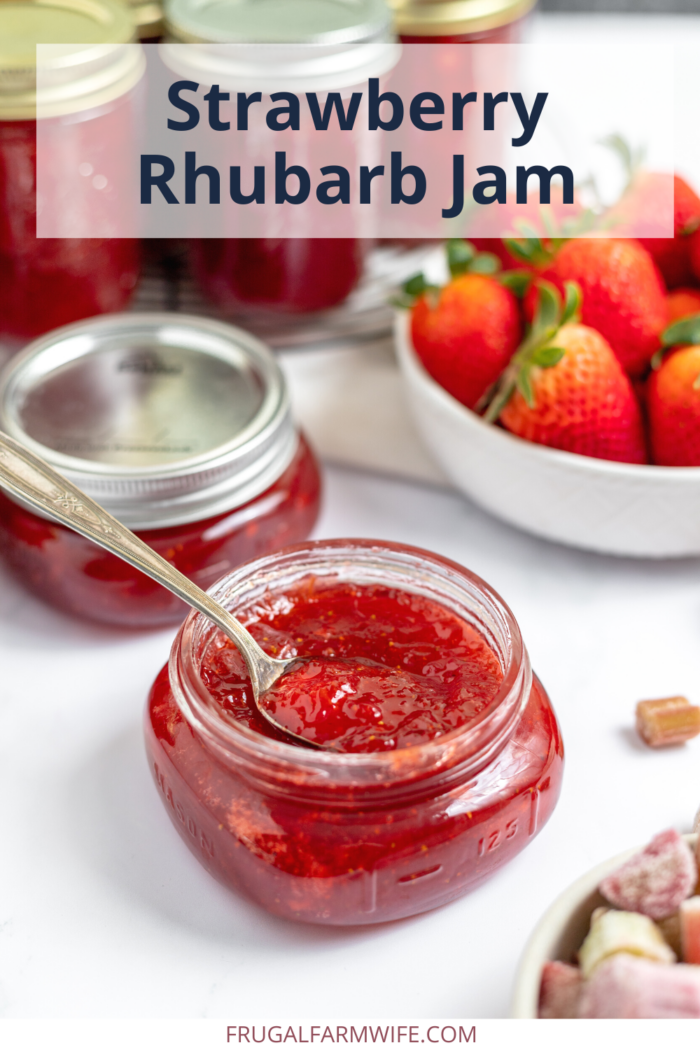 easy recipe for canning strawberry rhubarb jam