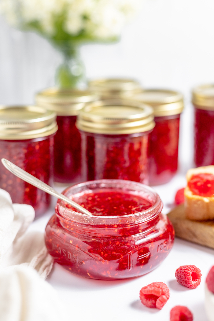 homemade raspberry jam for canning
