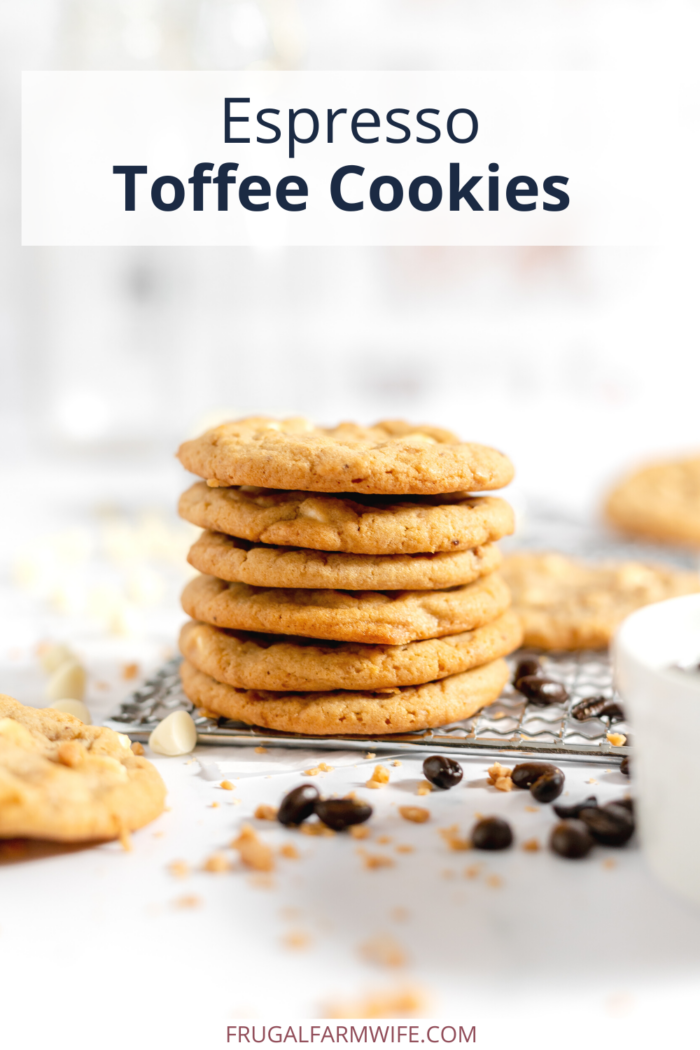 toffee cookies with chocolate chips and espresso powder