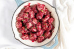 cranberry meatballs in a skillet