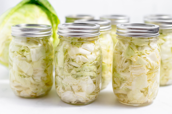 jars of cabbage